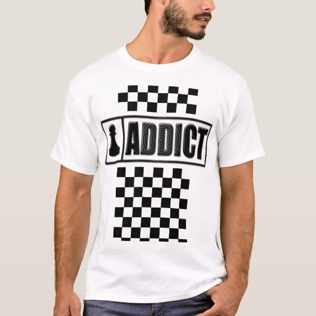 T-shirt ChessAddict w/board (Devant)