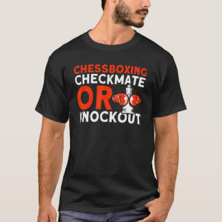 T-shirt Chessboxing Checkmate Ou Knockout Chessboxing Ches