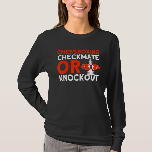T-shirt Chessboxing Checkmate Ou Knockout Chessboxing Ches (Devant)