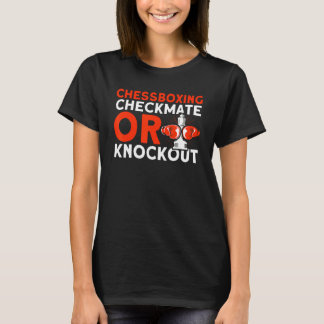 T-shirt Chessboxing Checkmate Ou Knockout Chessboxing Ches