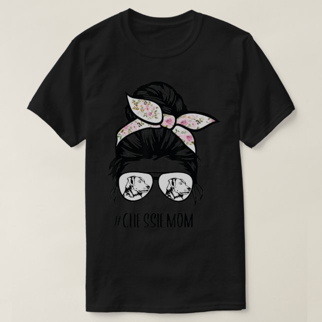T-shirt Chessie Maman chiche chiche lunettes de cheveux ch (Design devant)