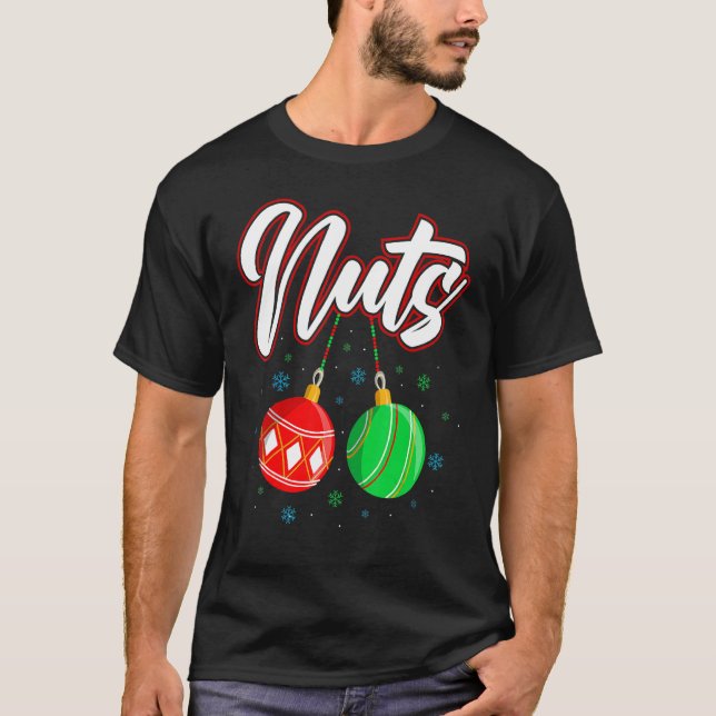 T-shirt Chest Nuts Christmas Funny Matching Couple Chestnu (Devant)