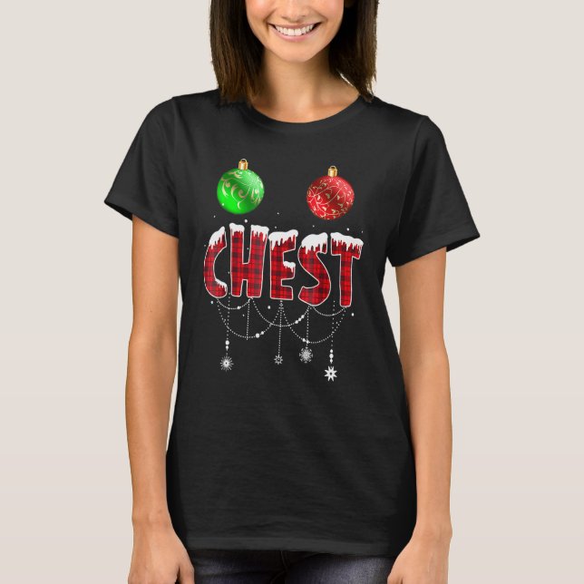 T-shirt Chest Nuts Christmas  Matching Couple Chestnuts 1 (Devant)