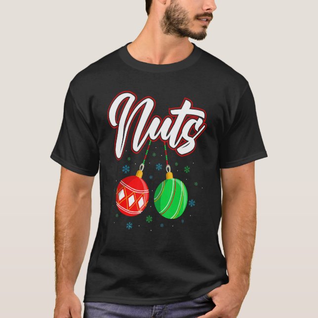 T-shirt Chest Nuts Christmas T Shirt Funny Matching Couple (Devant)