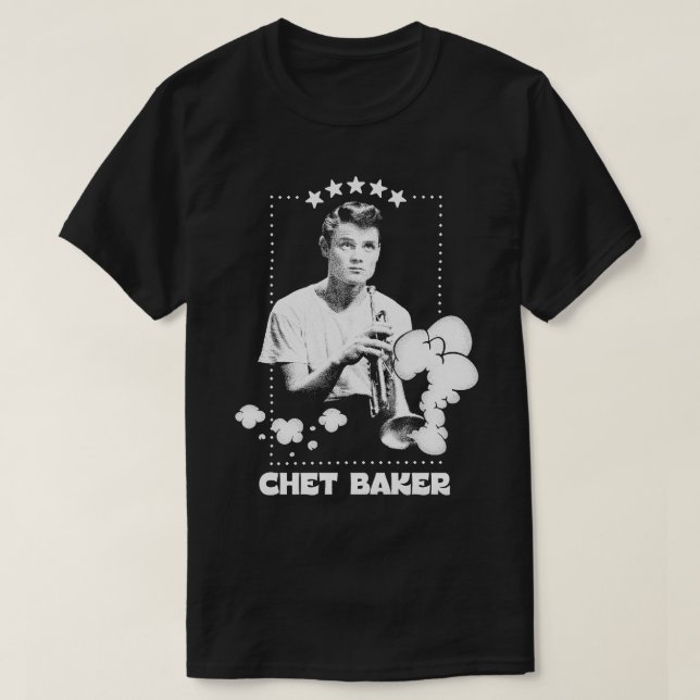 T-shirt Chet Baker Jazz Music Design original (Design devant)