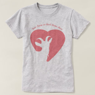 T-shirt CHÈTES   Chèvre Coeur Silhouette Changer de couleu