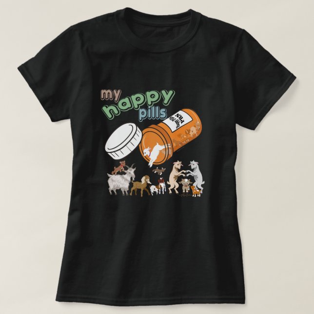 T-shirt CHÈTES FUNNY | My Happy Pills GetYerGoat (Design devant)