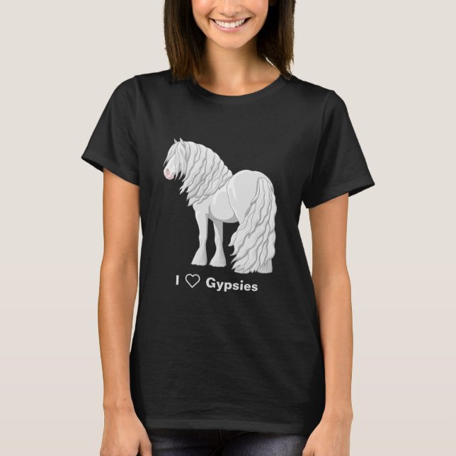 T-shirt Cheval à baguette blanc Tzigane gris-tzigane (Devant)