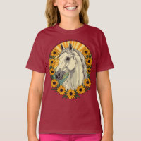 Cheval À Cheval Et Fleurs Susan À Oeil Noir