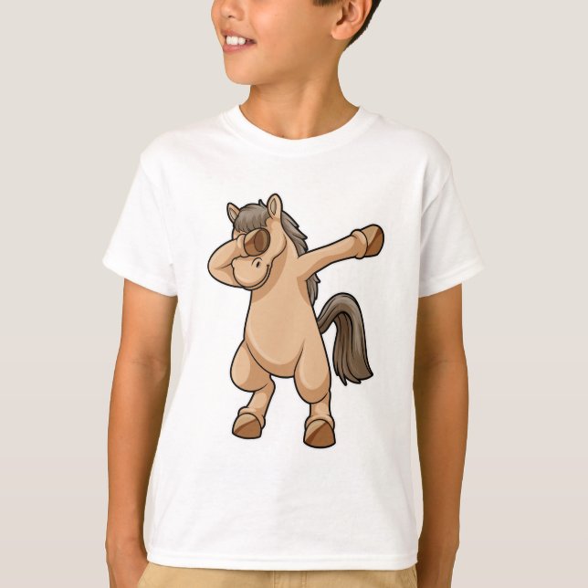 T-shirt Cheval à Hip hop Dance Dab (Devant)