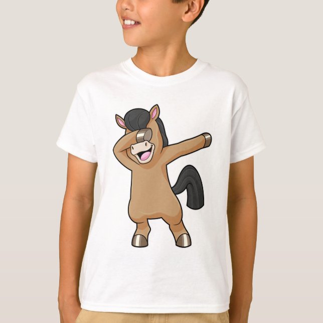 T-shirt Cheval à Hip hop Dance Dab (Devant)