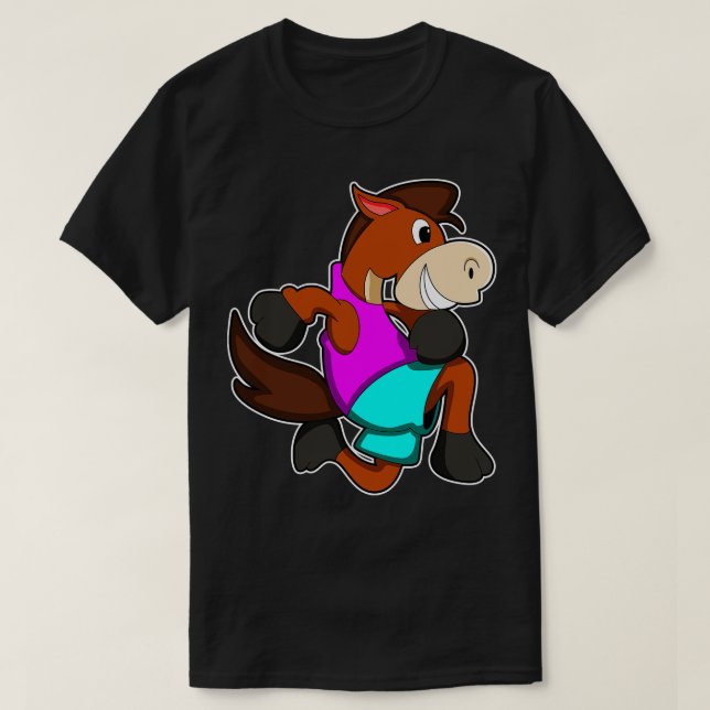 T-shirt Cheval à la course (Design devant)