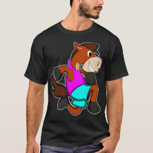 T-shirt Cheval à la course