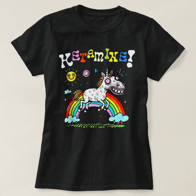T-SHIRT CHEVAL À LA KÉTAMINE DRÔLE (Design devant)