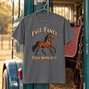 T-shirt Cheval Akhal-Teke Rapide et Élégant, Entièrement C