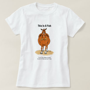 T-shirt Cheval alternatif drôle de poissons de faits