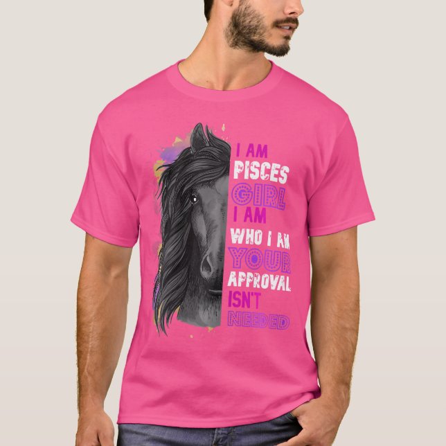T-shirt Cheval Amant Je Suis Pisces Fille Aime Riding Chev (Devant)