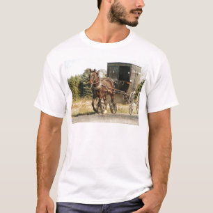 T-shirt Cheval Amish et Buggy