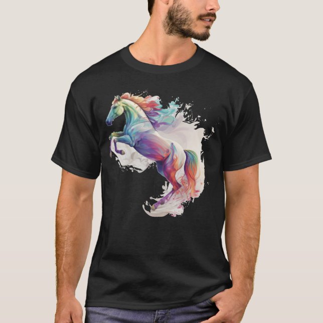 T-shirt Cheval Amour et garçon de puissance (Devant)