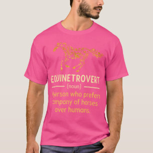 T-shirt Cheval Amusant Humour Cheval Définition Cheval Fil