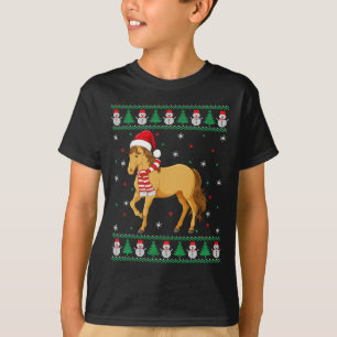 T-shirt Cheval Animal Correspondance Famille Vilain Noël S