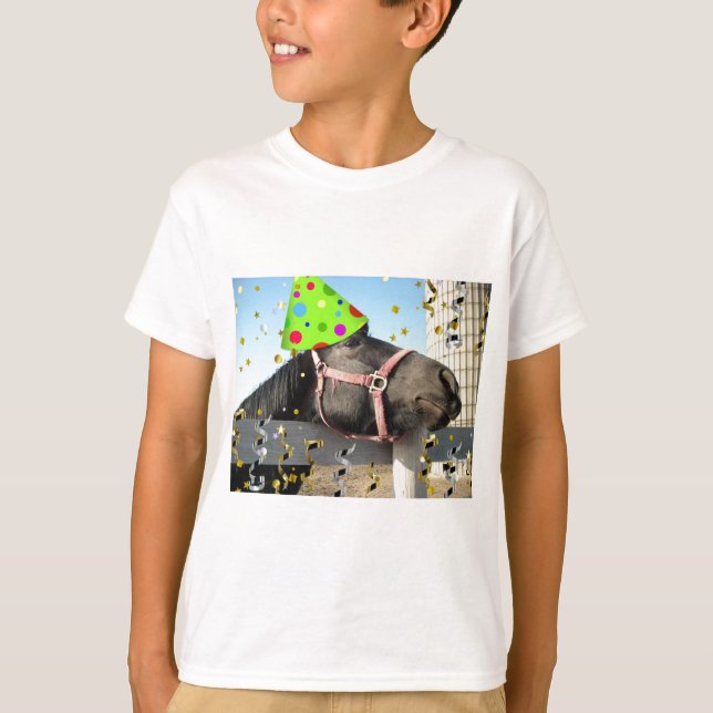 T-shirt Cheval animal de fête (Devant)