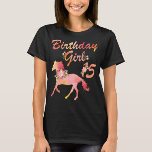 T-shirt Cheval Anniversaire Fille Amour Chevaux 15 ans Tee