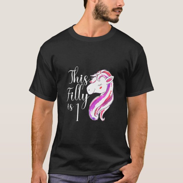 T-shirt Cheval Anniversaire Filly Pony équitation Thème St (Devant)