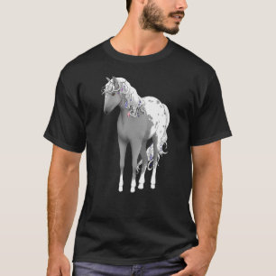 T-shirt Cheval Appaloosa gris mou