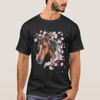 Cheval aux fleurs de cerisier Cheval Brun Cheval F