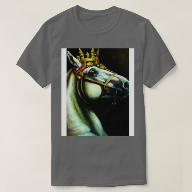 T-shirt Cheval avec Couronne 2 (Design devant)