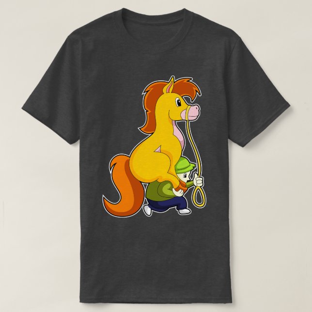 T-shirt Cheval avec garçon (Design devant)