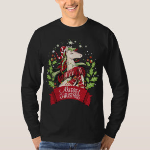 T-shirt Cheval avec lumières de Noël Joyeux Noël Christ