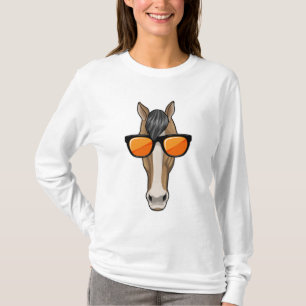 T-shirt Cheval avec lunettes de soleil