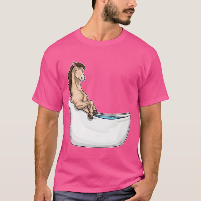 T-shirt Cheval Bain Baignoire ami (Devant)