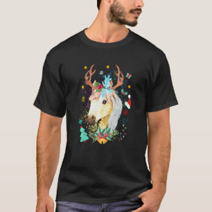 T-shirt Cheval Bébé Mignon Renne Cheval Noël 2022