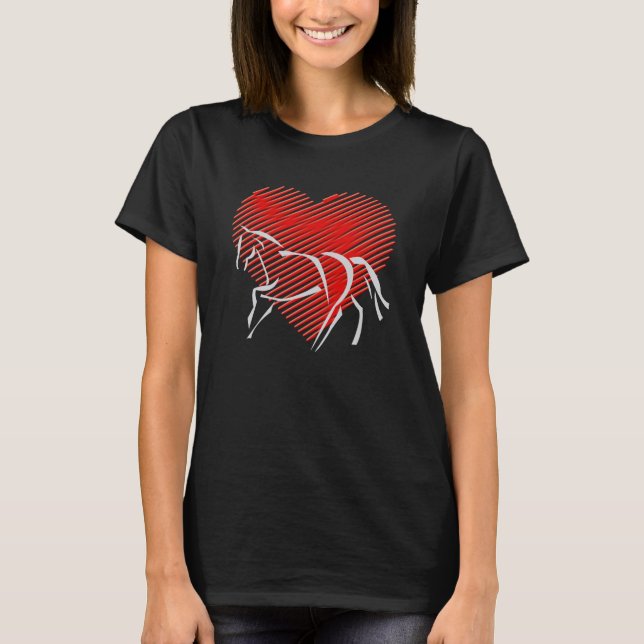 T-shirt Cheval blanc dans mon coeur (Devant)