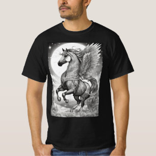T-shirt cheval blanc et noir
