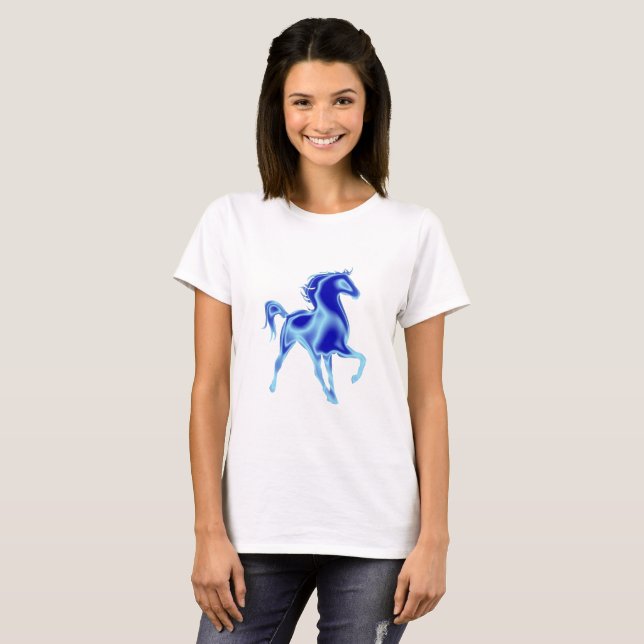 T-shirt Cheval Bleu (Devant entier)