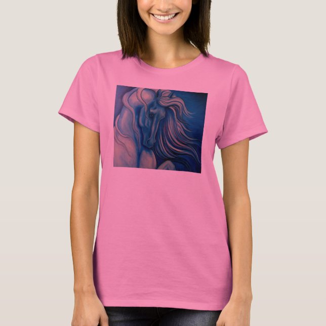 T-shirt Cheval bleu de drame (Devant)