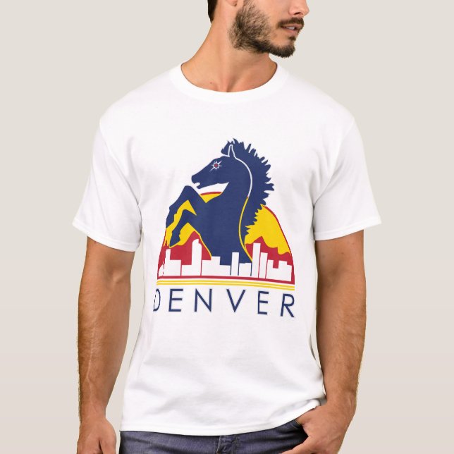 T-shirt Cheval bleu Denver (Devant)