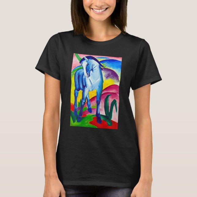T-shirt Cheval Bleu Franz Marc Expressionnisme Cubisme Mod (Devant)
