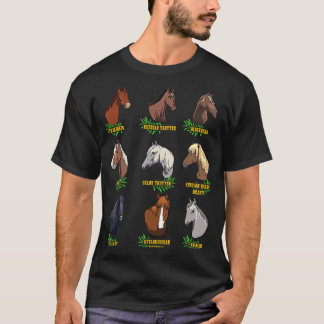 T-shirt Cheval Breeds Équitation équitation équitation pou