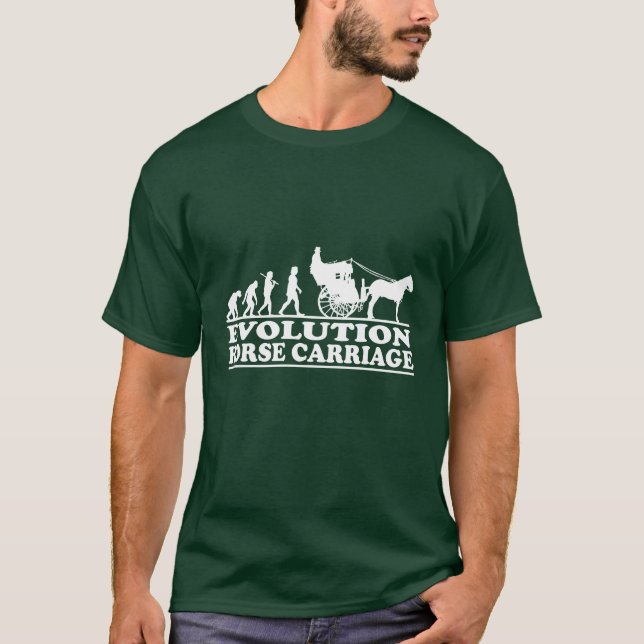 T-shirt Cheval Carriage Conduite Évolution Cadeau Idée drô (Devant)