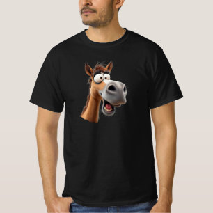 T-shirt Cheval cartoon complètement déjanté.