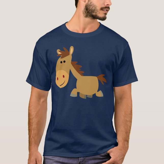 T-shirt Cheval Cartoon Doux (Devant)