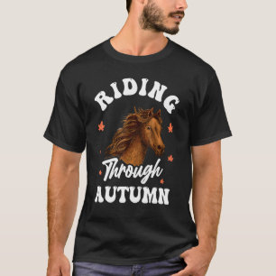 T-shirt Cheval  Cavalier agriculteur chevauchant à travers