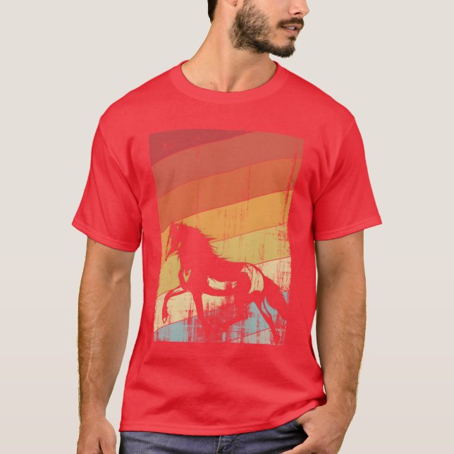 T-shirt cheval cavalier vintage (Devant)
