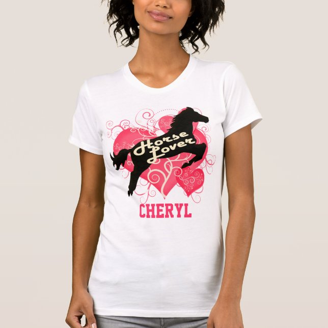 T-shirt Cheval Cheryl personnalisé par amant (Devant)