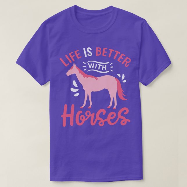 T-shirt Cheval Cheval Cheval Cheval Équitation Cheval Cour (Design devant)